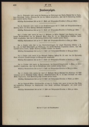 Post- und Telegraphen-Verordnungsblatt für das Verwaltungsgebiet des K.-K. Handelsministeriums 18911111 Seite: 4