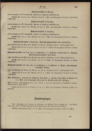 Post- und Telegraphen-Verordnungsblatt für das Verwaltungsgebiet des K.-K. Handelsministeriums 18911119 Seite: 3