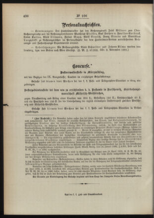 Post- und Telegraphen-Verordnungsblatt für das Verwaltungsgebiet des K.-K. Handelsministeriums 18911122 Seite: 4