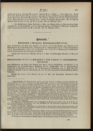 Post- und Telegraphen-Verordnungsblatt für das Verwaltungsgebiet des K.-K. Handelsministeriums 18911211 Seite: 3