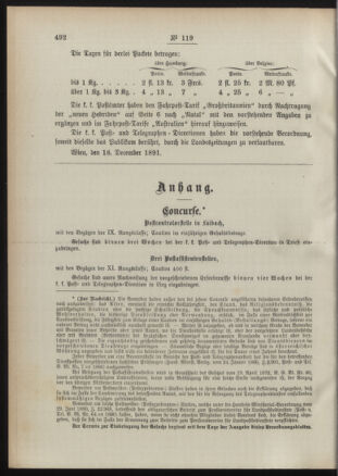 Post- und Telegraphen-Verordnungsblatt für das Verwaltungsgebiet des K.-K. Handelsministeriums 18911231 Seite: 2