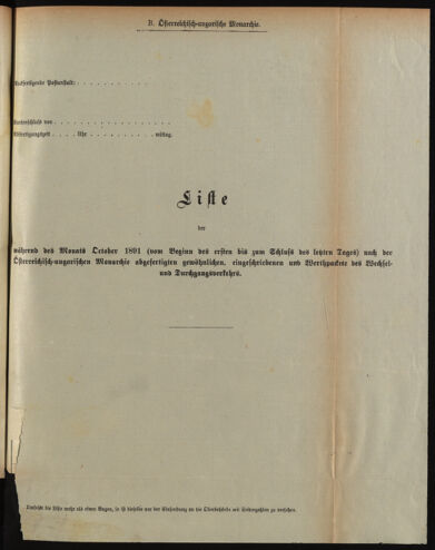 Post- und Telegraphen-Verordnungsblatt für das Verwaltungsgebiet des K.-K. Handelsministeriums 18911231 Seite: 5