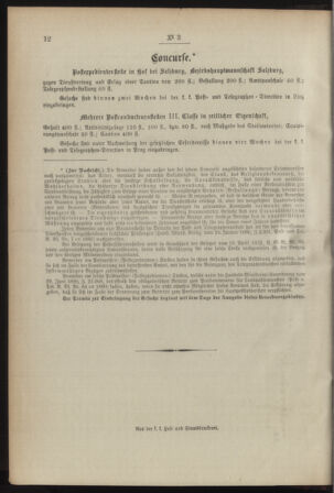 Post- und Telegraphen-Verordnungsblatt für das Verwaltungsgebiet des K.-K. Handelsministeriums 18920112 Seite: 4