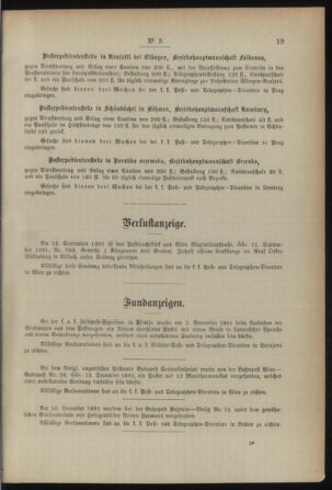 Post- und Telegraphen-Verordnungsblatt für das Verwaltungsgebiet des K.-K. Handelsministeriums 18920118 Seite: 3