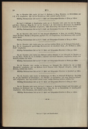 Post- und Telegraphen-Verordnungsblatt für das Verwaltungsgebiet des K.-K. Handelsministeriums 18920118 Seite: 4