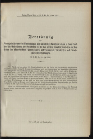 Post- und Telegraphen-Verordnungsblatt für das Verwaltungsgebiet des K.-K. Handelsministeriums 18920223 Seite: 5