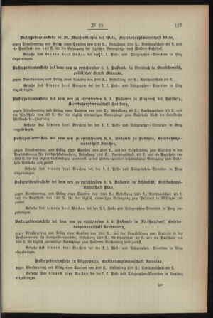 Post- und Telegraphen-Verordnungsblatt für das Verwaltungsgebiet des K.-K. Handelsministeriums 18920309 Seite: 3