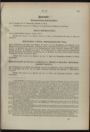 Post- und Telegraphen-Verordnungsblatt für das Verwaltungsgebiet des K.-K. Handelsministeriums 18920401 Seite: 3