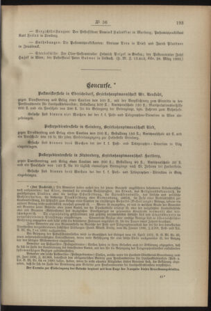 Post- und Telegraphen-Verordnungsblatt für das Verwaltungsgebiet des K.-K. Handelsministeriums 18920407 Seite: 3