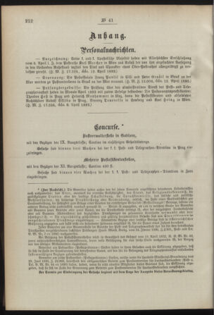 Post- und Telegraphen-Verordnungsblatt für das Verwaltungsgebiet des K.-K. Handelsministeriums 18920423 Seite: 2