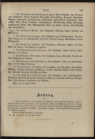 Post- und Telegraphen-Verordnungsblatt für das Verwaltungsgebiet des K.-K. Handelsministeriums 18920430 Seite: 3