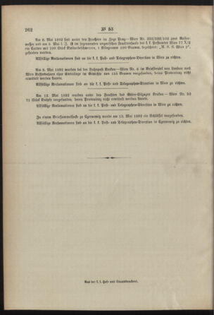 Post- und Telegraphen-Verordnungsblatt für das Verwaltungsgebiet des K.-K. Handelsministeriums 18920528 Seite: 4