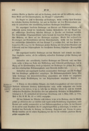 Post- und Telegraphen-Verordnungsblatt für das Verwaltungsgebiet des K.-K. Handelsministeriums 18920616 Seite: 4