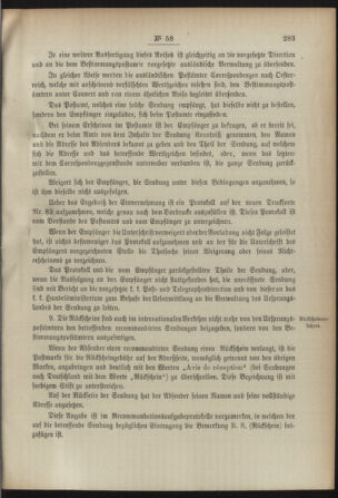 Post- und Telegraphen-Verordnungsblatt für das Verwaltungsgebiet des K.-K. Handelsministeriums 18920616 Seite: 5