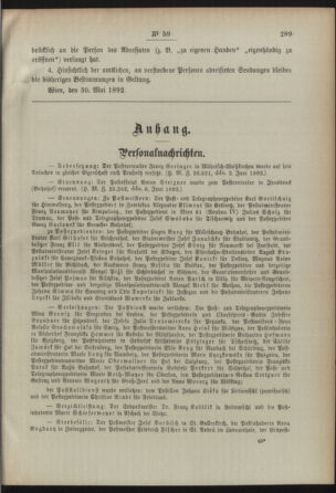 Post- und Telegraphen-Verordnungsblatt für das Verwaltungsgebiet des K.-K. Handelsministeriums 18920618 Seite: 3