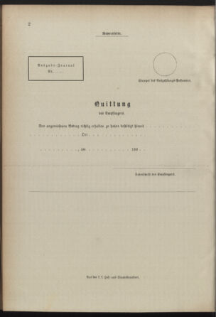 Post- und Telegraphen-Verordnungsblatt für das Verwaltungsgebiet des K.-K. Handelsministeriums 18920620 Seite: 12