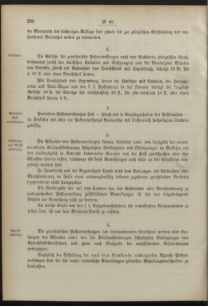 Post- und Telegraphen-Verordnungsblatt für das Verwaltungsgebiet des K.-K. Handelsministeriums 18920620 Seite: 2