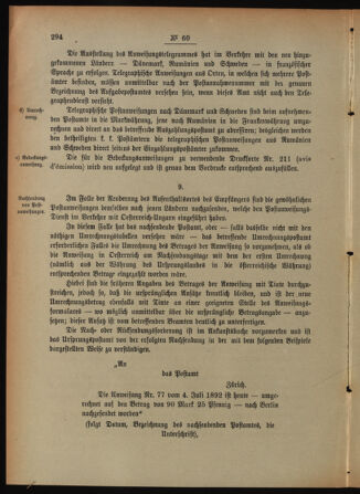 Post- und Telegraphen-Verordnungsblatt für das Verwaltungsgebiet des K.-K. Handelsministeriums 18920620 Seite: 4