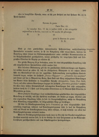 Post- und Telegraphen-Verordnungsblatt für das Verwaltungsgebiet des K.-K. Handelsministeriums 18920620 Seite: 5