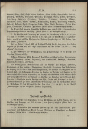 Post- und Telegraphen-Verordnungsblatt für das Verwaltungsgebiet des K.-K. Handelsministeriums 18920625 Seite: 7