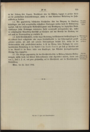 Post- und Telegraphen-Verordnungsblatt für das Verwaltungsgebiet des K.-K. Handelsministeriums 18920626 Seite: 5