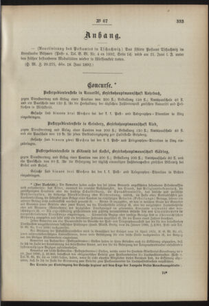 Post- und Telegraphen-Verordnungsblatt für das Verwaltungsgebiet des K.-K. Handelsministeriums 18920628 Seite: 3