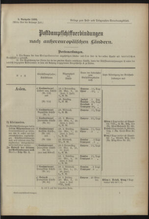 Post- und Telegraphen-Verordnungsblatt für das Verwaltungsgebiet des K.-K. Handelsministeriums 18920630 Seite: 5