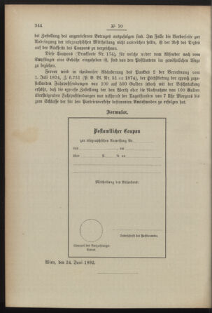 Post- und Telegraphen-Verordnungsblatt für das Verwaltungsgebiet des K.-K. Handelsministeriums 18920706 Seite: 2