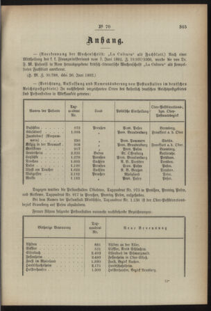 Post- und Telegraphen-Verordnungsblatt für das Verwaltungsgebiet des K.-K. Handelsministeriums 18920706 Seite: 3