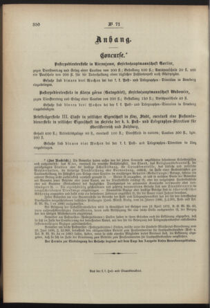 Post- und Telegraphen-Verordnungsblatt für das Verwaltungsgebiet des K.-K. Handelsministeriums 18920708 Seite: 4