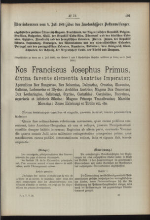 Post- und Telegraphen-Verordnungsblatt für das Verwaltungsgebiet des K.-K. Handelsministeriums 18920712 Seite: 137