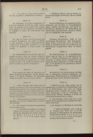 Post- und Telegraphen-Verordnungsblatt für das Verwaltungsgebiet des K.-K. Handelsministeriums 18920712 Seite: 219