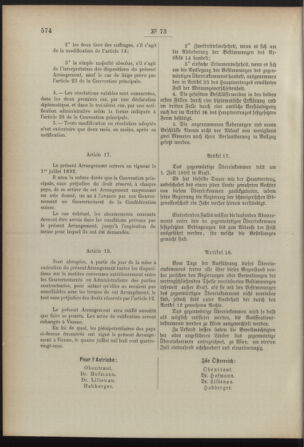 Post- und Telegraphen-Verordnungsblatt für das Verwaltungsgebiet des K.-K. Handelsministeriums 18920712 Seite: 220