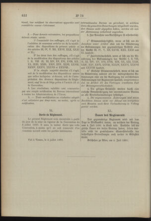 Post- und Telegraphen-Verordnungsblatt für das Verwaltungsgebiet des K.-K. Handelsministeriums 18920712 Seite: 68