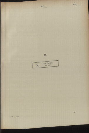 Post- und Telegraphen-Verordnungsblatt für das Verwaltungsgebiet des K.-K. Handelsministeriums 18920712 Seite: 73