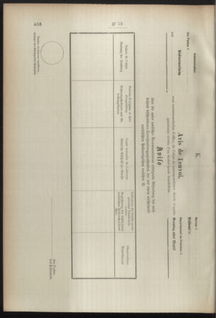 Post- und Telegraphen-Verordnungsblatt für das Verwaltungsgebiet des K.-K. Handelsministeriums 18920712 Seite: 84