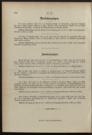 Post- und Telegraphen-Verordnungsblatt für das Verwaltungsgebiet des K.-K. Handelsministeriums 18920714 Seite: 4