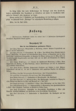 Post- und Telegraphen-Verordnungsblatt für das Verwaltungsgebiet des K.-K. Handelsministeriums 18920729 Seite: 3