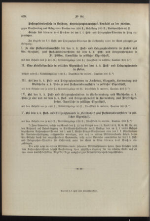 Post- und Telegraphen-Verordnungsblatt für das Verwaltungsgebiet des K.-K. Handelsministeriums 18920813 Seite: 8