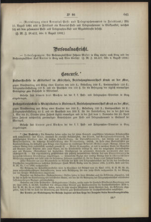 Post- und Telegraphen-Verordnungsblatt für das Verwaltungsgebiet des K.-K. Handelsministeriums 18920820 Seite: 3