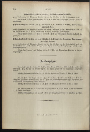 Post- und Telegraphen-Verordnungsblatt für das Verwaltungsgebiet des K.-K. Handelsministeriums 18920820 Seite: 4