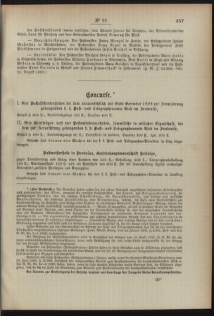 Post- und Telegraphen-Verordnungsblatt für das Verwaltungsgebiet des K.-K. Handelsministeriums 18920904 Seite: 3