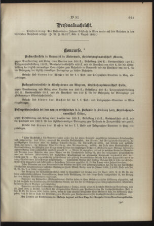 Post- und Telegraphen-Verordnungsblatt für das Verwaltungsgebiet des K.-K. Handelsministeriums 18920905 Seite: 3