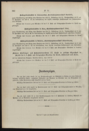 Post- und Telegraphen-Verordnungsblatt für das Verwaltungsgebiet des K.-K. Handelsministeriums 18920905 Seite: 4