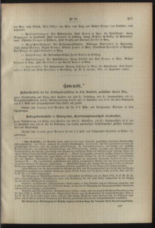 Post- und Telegraphen-Verordnungsblatt für das Verwaltungsgebiet des K.-K. Handelsministeriums 18920923 Seite: 3