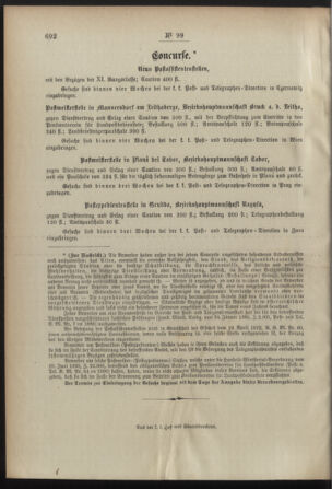 Post- und Telegraphen-Verordnungsblatt für das Verwaltungsgebiet des K.-K. Handelsministeriums 18920924 Seite: 4