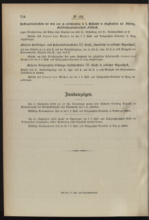 Post- und Telegraphen-Verordnungsblatt für das Verwaltungsgebiet des K.-K. Handelsministeriums 18921010 Seite: 4