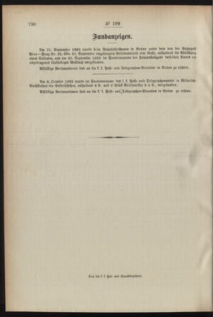 Post- und Telegraphen-Verordnungsblatt für das Verwaltungsgebiet des K.-K. Handelsministeriums 18921021 Seite: 4