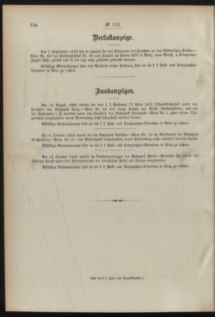 Post- und Telegraphen-Verordnungsblatt für das Verwaltungsgebiet des K.-K. Handelsministeriums 18921026 Seite: 4