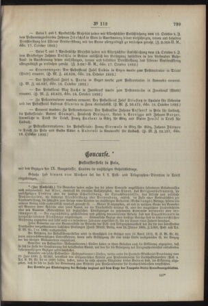 Post- und Telegraphen-Verordnungsblatt für das Verwaltungsgebiet des K.-K. Handelsministeriums 18921028 Seite: 3